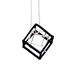 CUBE - BLACK & WHITE - BW016 2 Cube Pendants