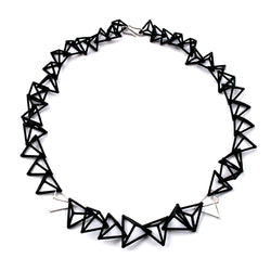 TRIANGLE - BLACK & WHITE - BWT009 20-22" Triangle Necklaces