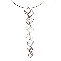 CUBE - SILVER - CU019 7 Cube Pendant