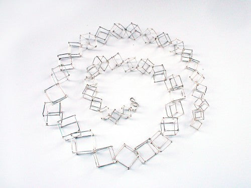 CUBE - SILVER - CU007-0012 Cube Necklaces