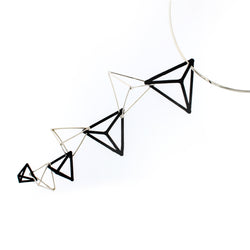 TRIANGLE - WHITE & BLACK - WBT019 7 Triangle Pendant