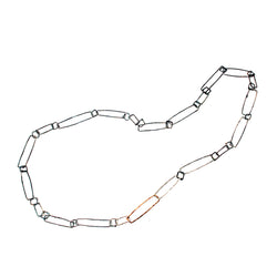 ECLIPSE single strand hoop necklace - black and copper