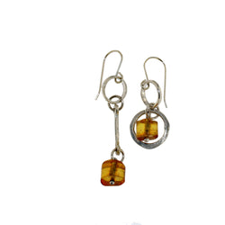 SSA E2 STICKS & STONES (earrings with amber)