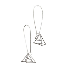 TRIANGLE - SILVER - TR002 2 Triangle Earrings