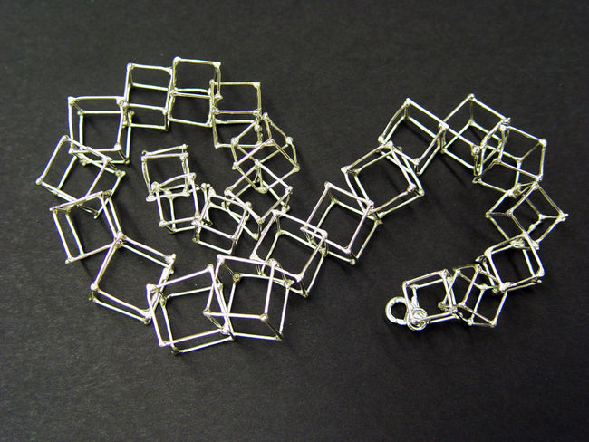 CUBE - SILVER - CU007-0012 Cube Necklaces