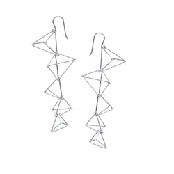 TRIANGLE - SILVER - TR005 7 Triangle Earrings