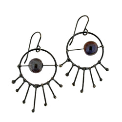 Pearl in Wheel Earrings 4