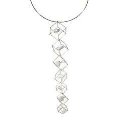 Cube & Pearl Pendant